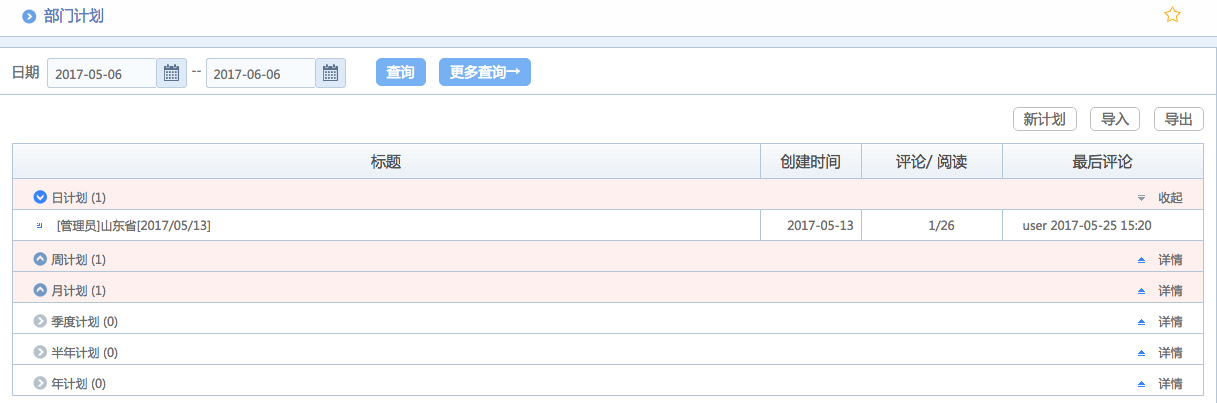 華天動力OA系統體驗之部門工作