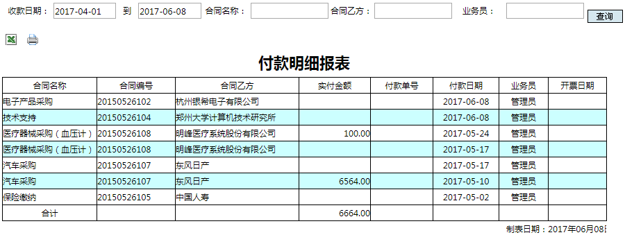 華天動力OA系統體驗之合同管理